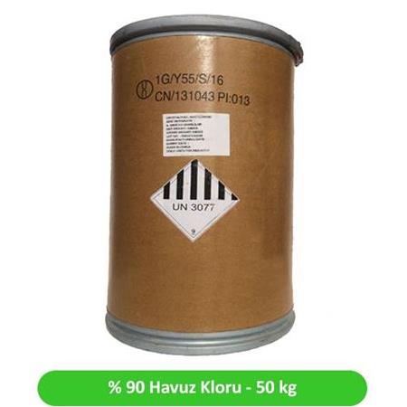 Havuz Kloru %90 Granül Toz Klor Fiber Varil 50 kg (Ücretsiz Kargo Fiyatı)