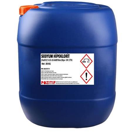 Sıvı Klor (Sodyum Hipoklorit) 30 kg (Ücretsiz Kargo Fiyatı)