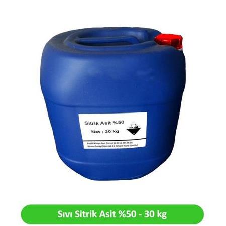 Sıvı Sitrik Asit %50 30kg (Ücretsiz Kargo Fiyatı)