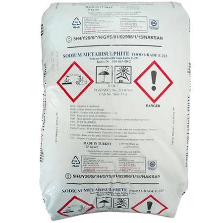 Sodyum Metabisülfit  25 kg (Ücretsiz Kargo Fiyatı)