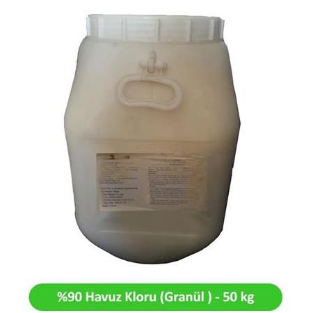 Havuz Kloru %90 Granül Toz Klor Plastik Varil 50 kg (Ücretsiz Kargo Fiyatı)