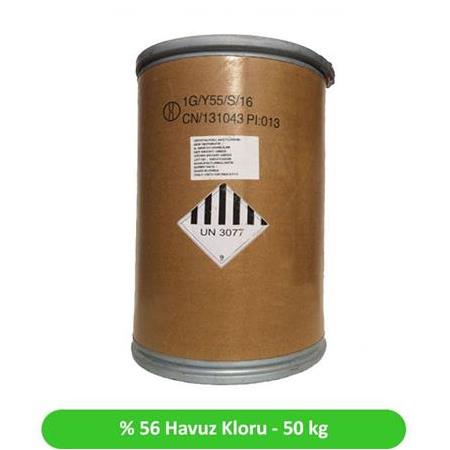 Havuz Kloru - %56 Granül Toz Klor Fiber Varil  50 kg (Ücretsiz Kargo Fiyatı)